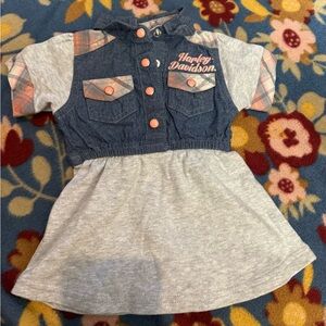 Harley-Davidson Infant Denim Vest with Plaid Accents
